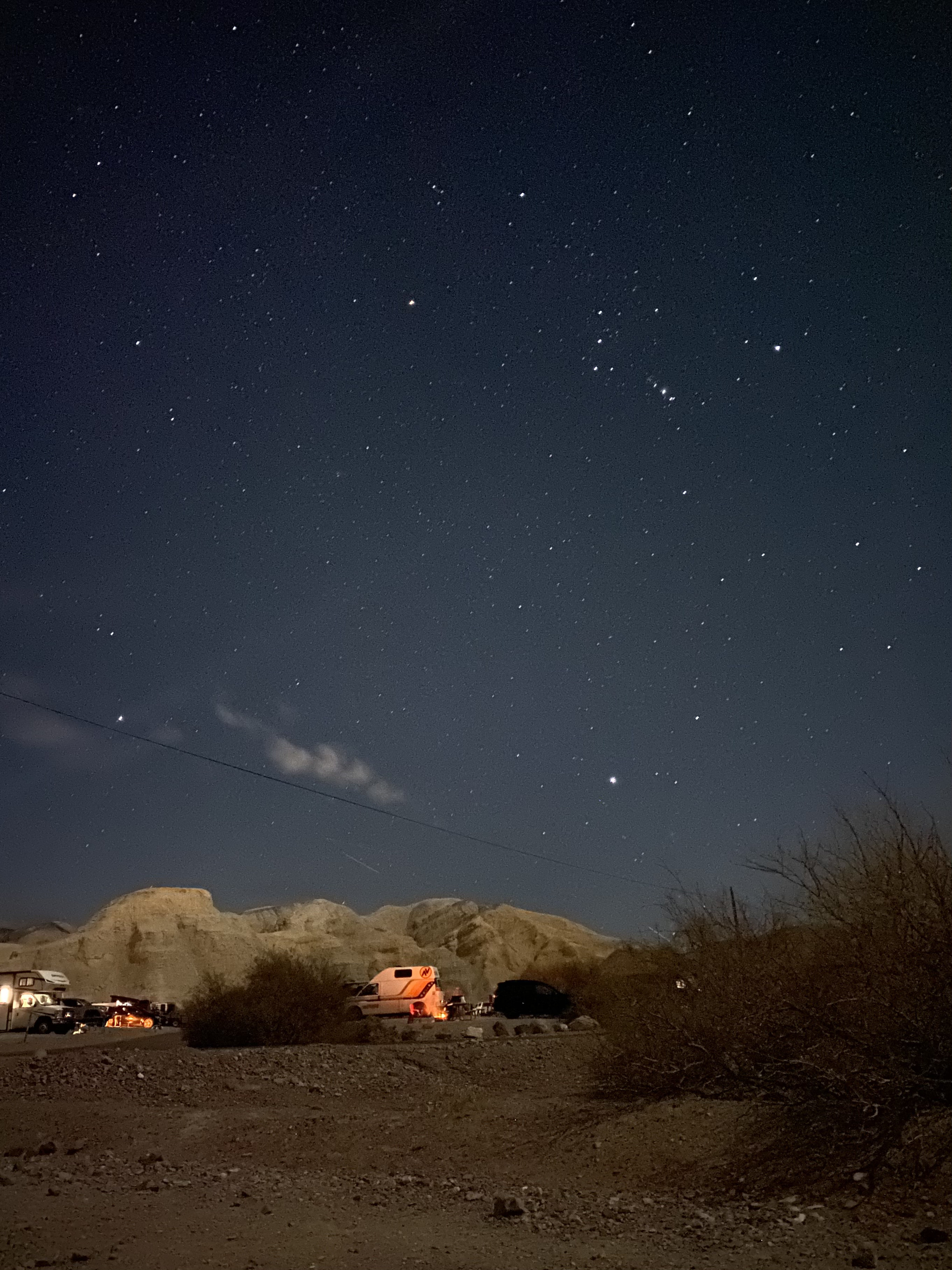 painting of man hiking in snow